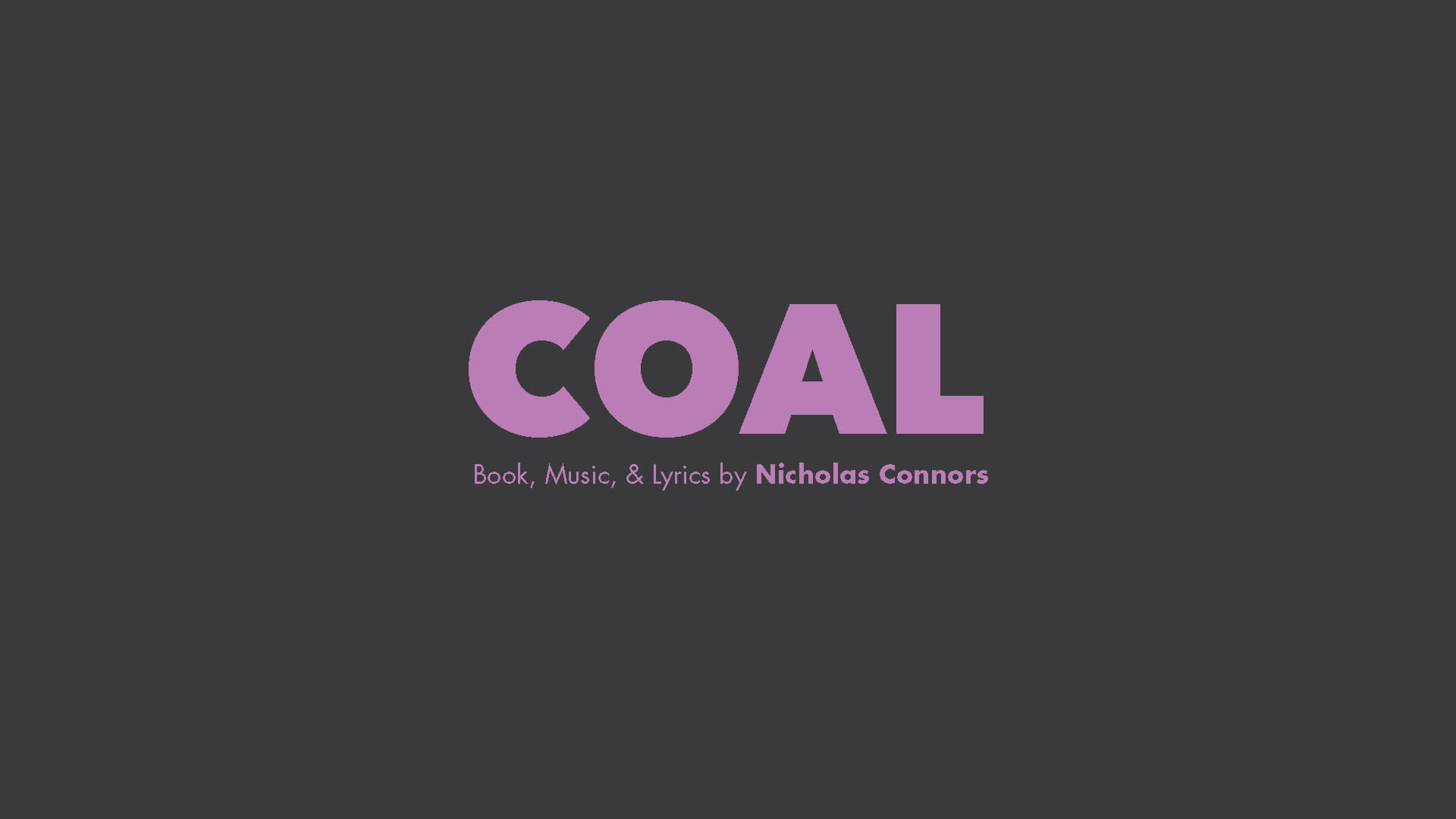 Lucille Lortel Foundations Coal Title Image